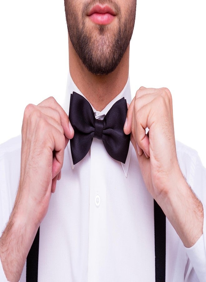 trilece Bow Ties for Men - Men's Solid Pre-tied Clip on Bowties for Formal Wear - Adjustable Bow Tie - Bow ties for Woman (Red) - Image 5